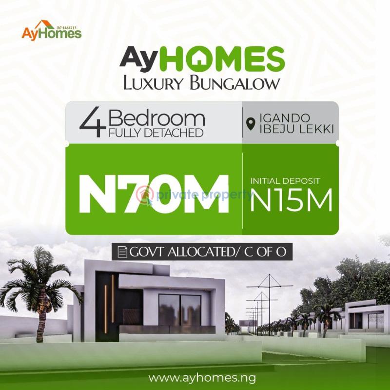 4 bedroom Bungalow For Sale Ay Homes Luxury In Ibeju Lekki Ibeju-Lekki Lagos - 0