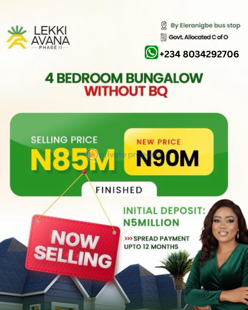 4 bedroom Bungalow For Sale Elerangbe Eleran Igbe Ibeju-Lekki Lagos - 1