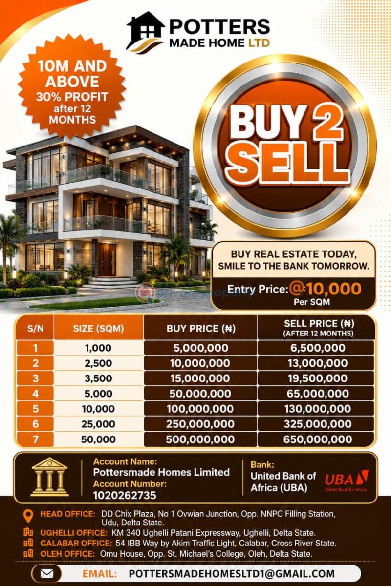 Residential Land For Sale Dd Chix Plaza, No 1 Ovwian Junction Opposite Nnpc Filling Station Udu Delta
