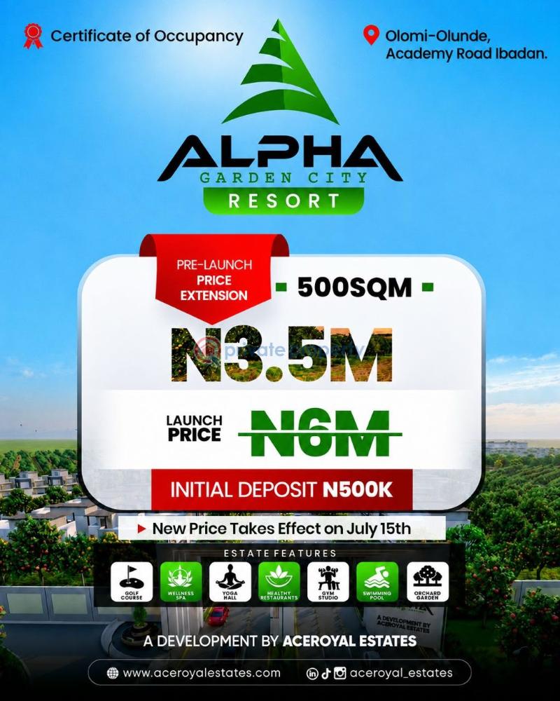 Mixed use Land For Sale Olomi Olunde Academy Road/alpha Garden City Resort/senator Rashidi Ladoja Circular Road Corridor (approx. 4 Minutes Away) Olomi–olunde / Academy Road Oloju Oro Road Oluyole Local Government Area Axis New Garage Roundabout / Junction Oluyole Modern Ma Ibadan Oyo - 3