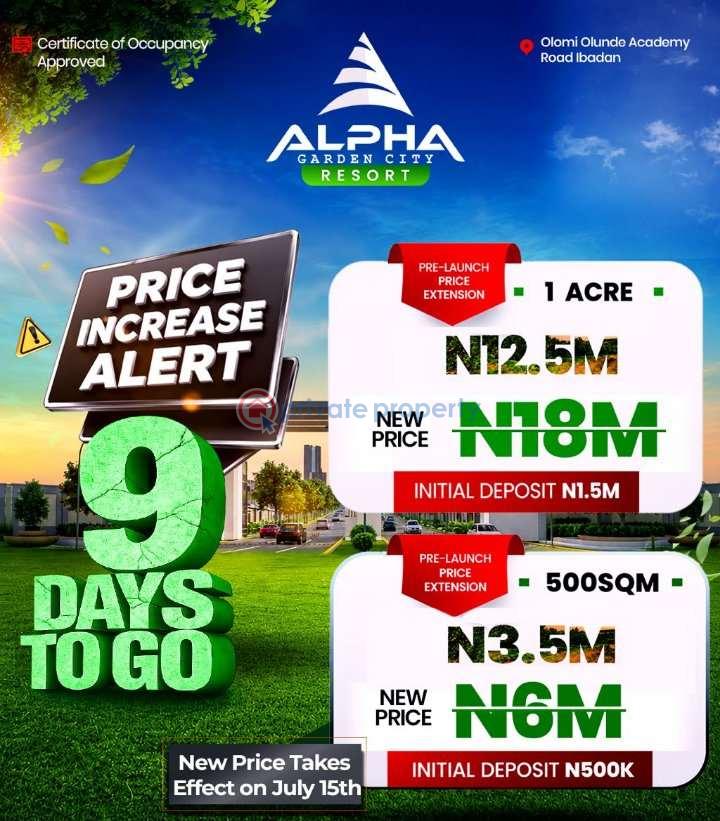 Mixed use Land For Sale Alpha Garden City Resort Located In Olomi Olunde Road Very Close To Circular Road, Ibadan Ibadan Oyo
