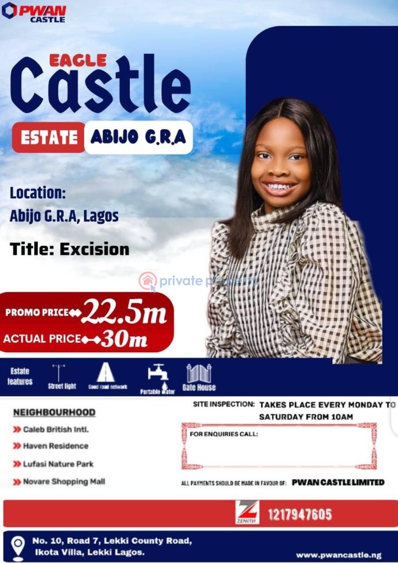 Land For Sale Eagle Castle Estate Abijo Gra Lekki Expressway Lagos (PID