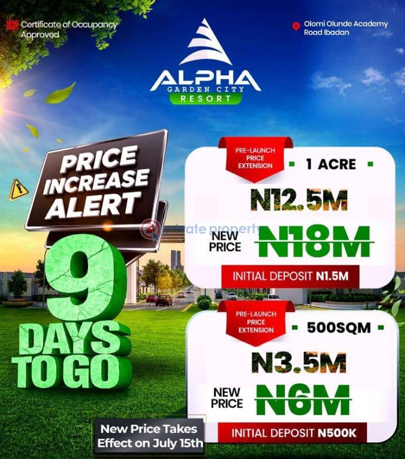 Mixed use Land For Sale Alpha Garden City Resort Located In Olomi Olunde Road Very Close To Circular Road, Ibadan Ibadan Oyo