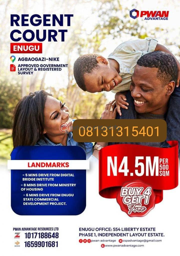Mixed use Land For Sale Agbogazi Nike Enugu Area 
