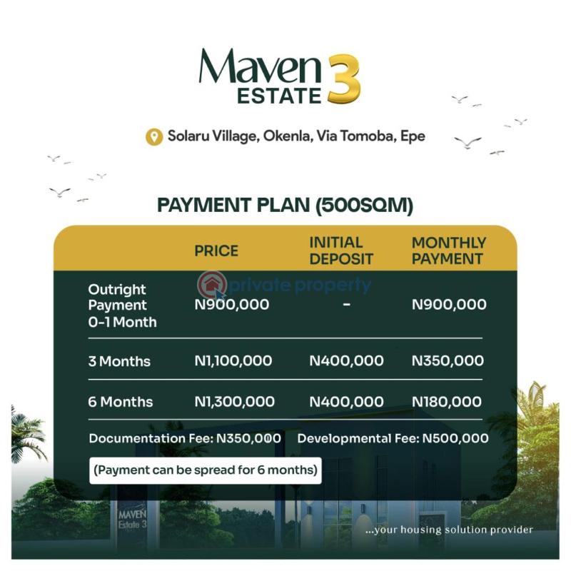 Mixed use Land For Sale Maven Estate Phase 3 Okenla Via Tomoba Epe Lagos - 2