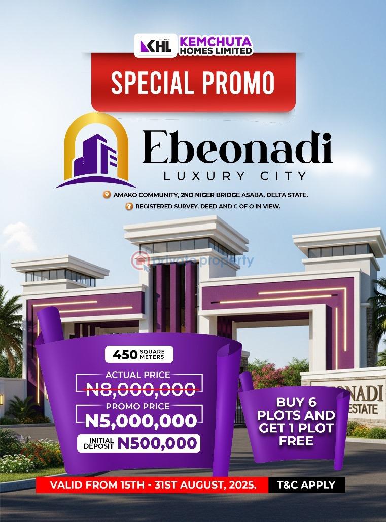 Mixed use Land For Sale Ebeonadi Luxury City Located In Amako Community, 2nd Niger Bridge Osimili North Asaba Delta