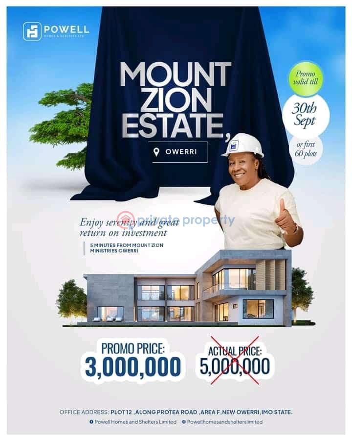 Mixed use Land For Sale 5 Minutes Drive From Mount Zion Ministries Ngor Okpala Owerri Imo