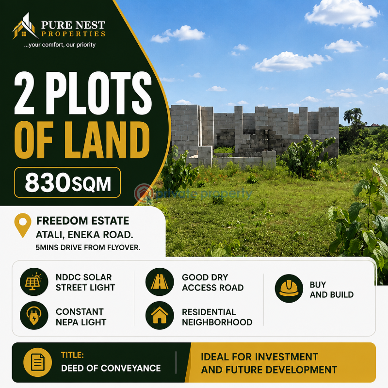 Mixed use Land For Sale Freedom Estate Atali, Eneka Road. 5mins Drive From Flyover. Eneka Port Harcourt Rivers - 0