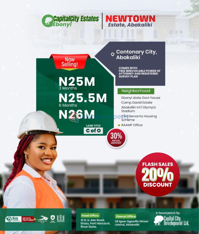 Mixed use Land For Sale Newtown Estate Centenary City, Near Govt House Abakaliki Ebonyi - 1