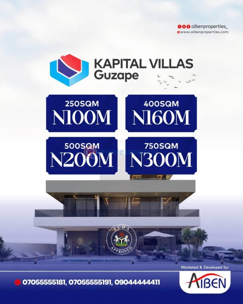 Mixed use Land For Sale Kapital Villas Guzape Abuja Phase 1 