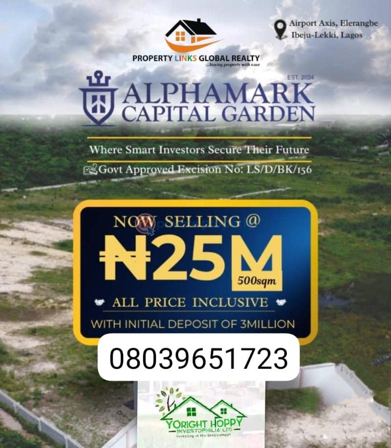 Mixed use Land For Sale Alpha Mark Capital Garden In Airport Axis, Elerangbe, Ibeju Lekki Very Close To 👉sharing Boundaries With Lekki Avana 1&2 👉lekki International Airport 👉close To Eleganza Industrial Estate 👉less Than Five Minutes From The Lekki Epe Expressway 👉close To Ibeju-Lekki Lagos - 8