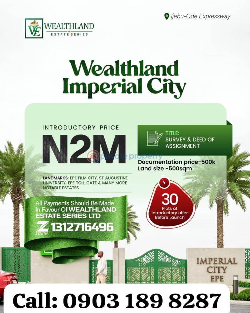 Land For Sale By Epe Toll Gate, Along Ijebu Ode Exp.way. / Lasu / St Augustine University. Ijebu Ogun