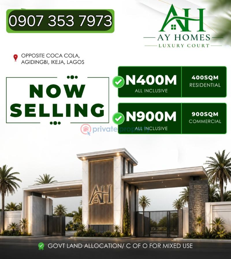 Mixed use Land For Sale Ayhomes Luxury Court Agidingbi Ikeja Lagos