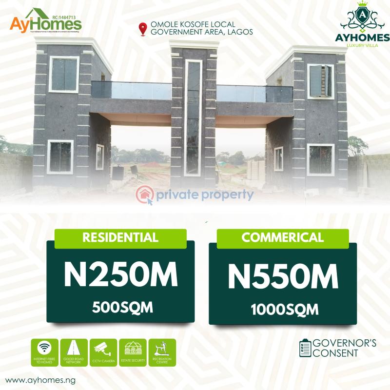 Commercial Land For Sale Ayhomes Luxury Villa Estate Omole Kosofe Local Government Area Ikeja. Deposit 50million. Magodo Kosofe/Ikosi Lagos - 7