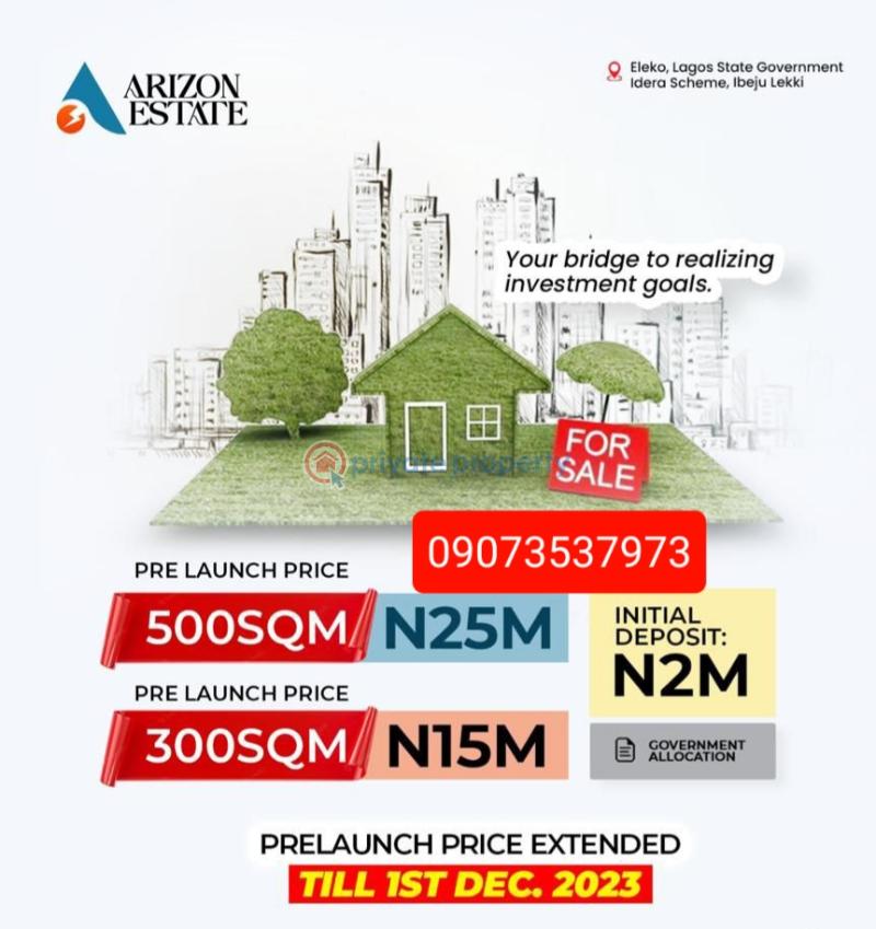 Land For Sale Arizon Estate , Eleko. Eleko Ibeju-Lekki Lagos - 10