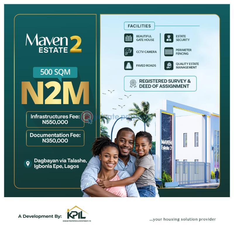 Buy and build land for sale at maven estate - 0 Residential Land For Sale Maven Estate Close To Augustine University At Epe Igbonla. Epe Lagos - 0