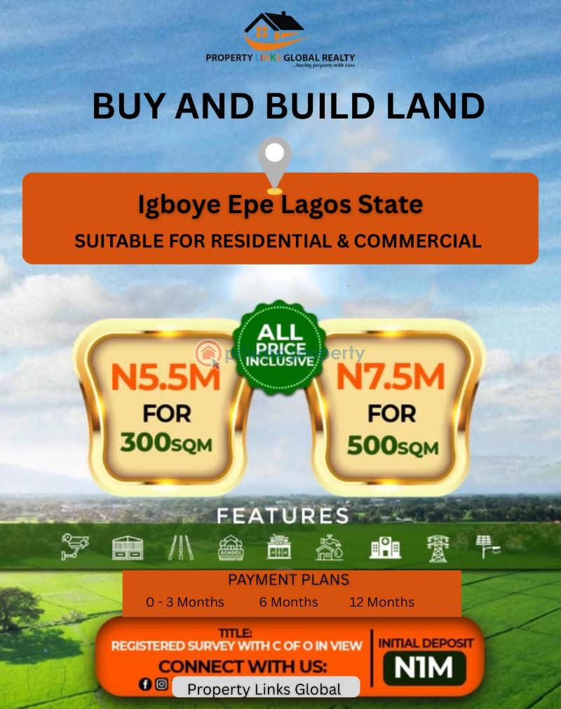 Residential Land For Sale Plethora City Strategically Located At Igboye Epe Lagos
