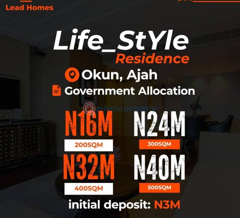 Land For Sale Okun Ajah Life Style Residence Estate Ajah Lagos - 1