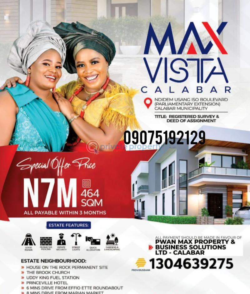 Land For Sale Ndidem Usang Boulevard (parliamentary Extension Calabar Cross River