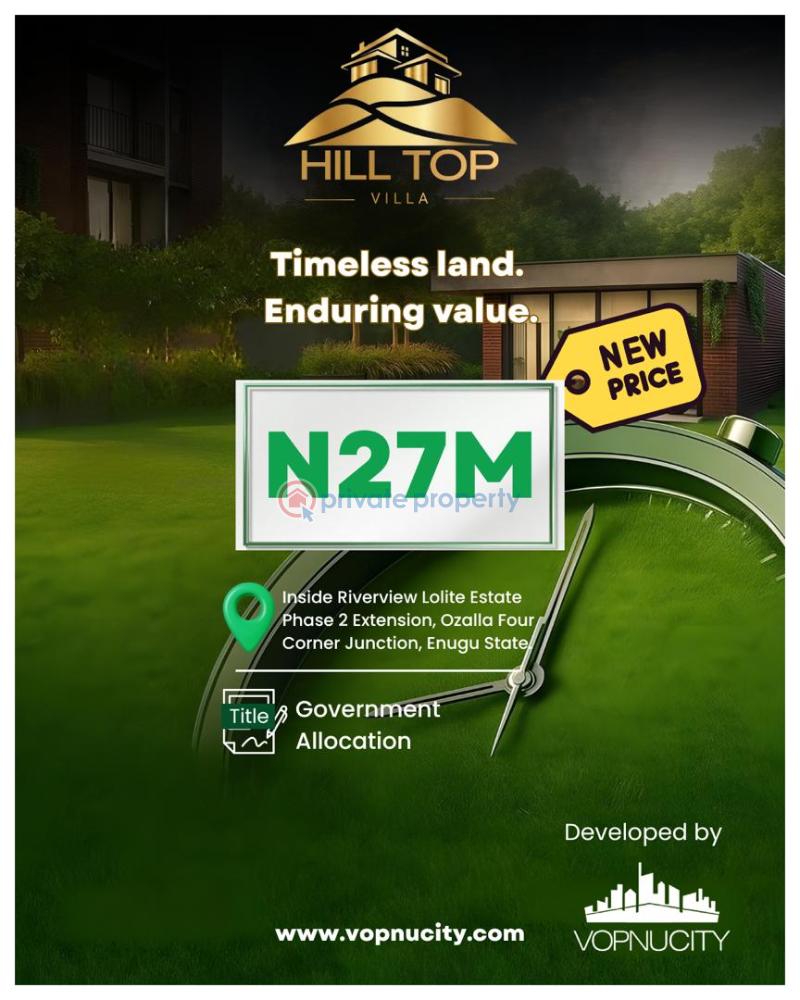 Residential Land For Sale Hilltop Villa Estate Enugu Suburb Enugu Area  - 0