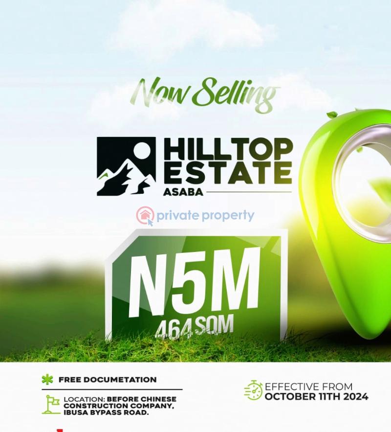 Residential Land For Sale Hilltop Estate Asaba* * Along Ibusa Bypass Road Before The Chinese Construction Company. Asaba Delta