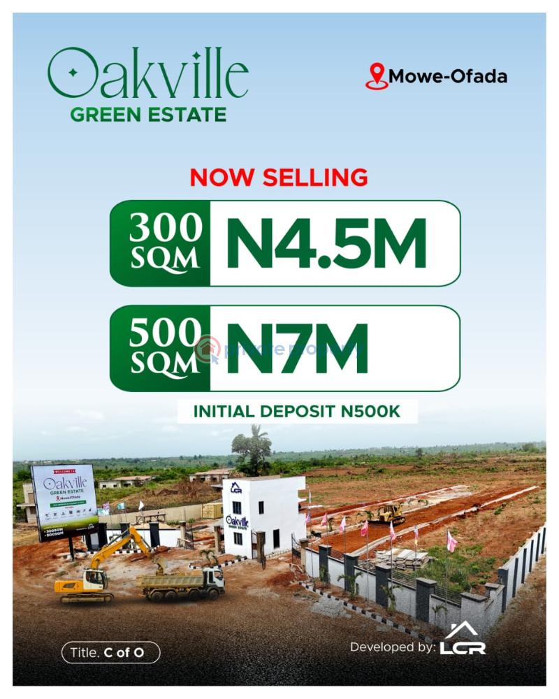 Residential Land For Sale Oakville Green Estate Mowe Ogun area  - 0