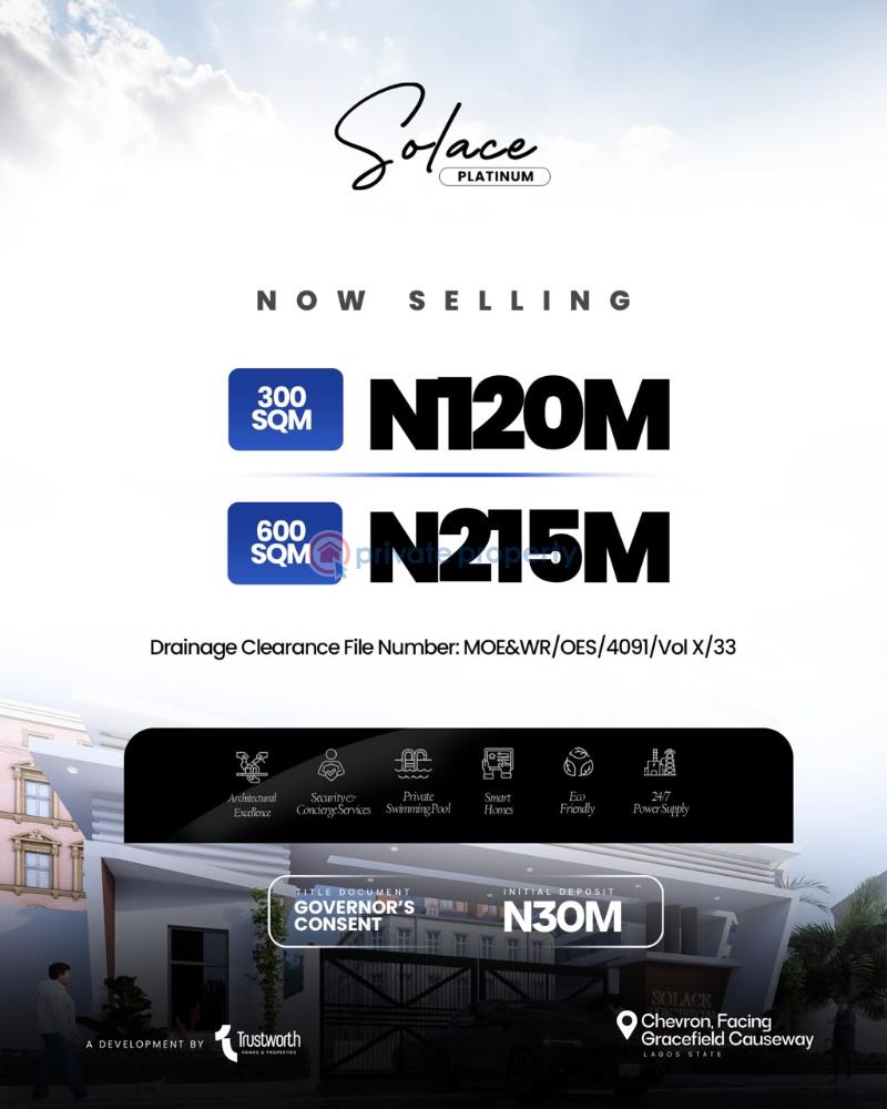 Residential Land For Sale Solace Platinum Estate* Chevron, Lekki Chevron Drive Lekki Lagos