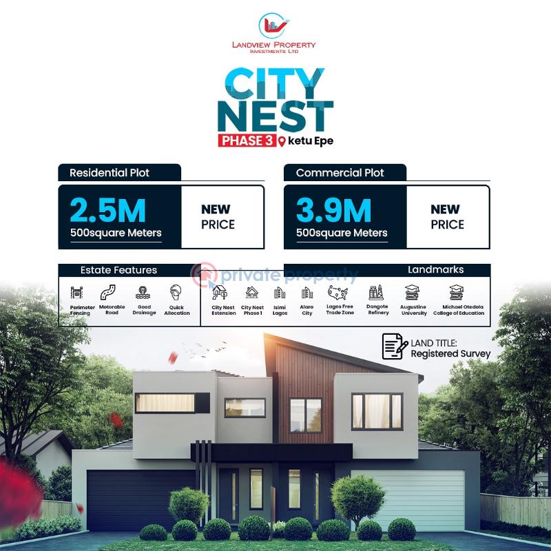 Land For Sale *city Nest Estate Phase 3.0* Buying Real Estate Is The Fastest Way To Become A Millionaire. Back By Popular Demand From Discerning Investors, We Bring To You City Nest Phase 3.0. Epe Is Widely Known As The New Lagos Because Every Investment You Make He Epe Lagos - 0