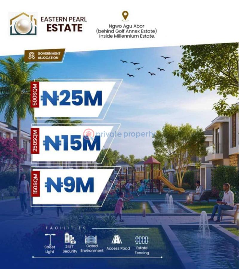 Residential Land For Sale Millennium Estate Agu Abor, Iva Valley Hills Adjacent To Golf Annex Enugu. Enugu Area 