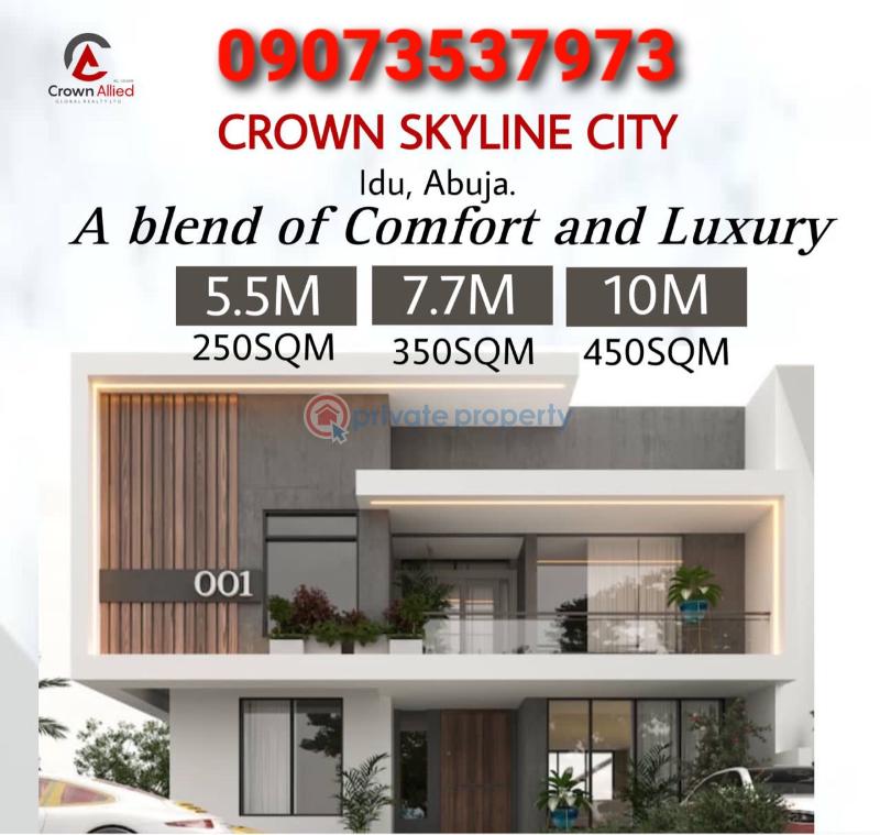 Residential Land For Sale Crown Skyline City Estate Idu Train Station. Idu Industrial Abuja Phase 3  - 1