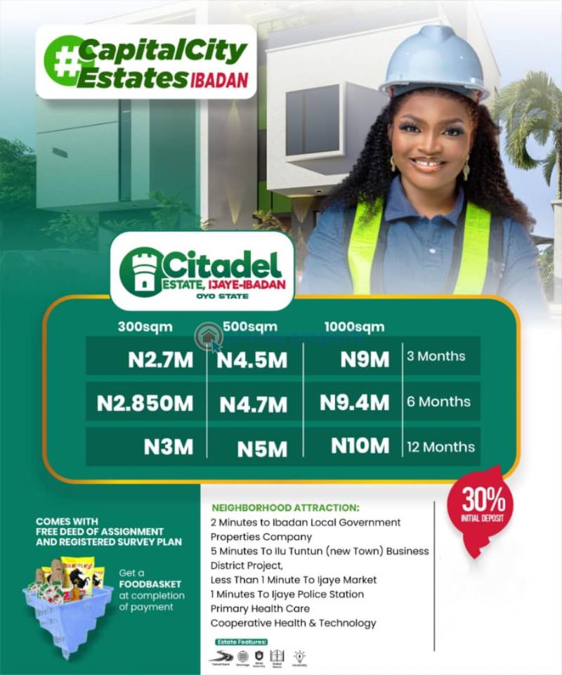 Land For Sale Citadel Estate Located At Ijaye Ibadan In A Strategic Location Off The Moniya Iseyin Road Ibadan Oyo