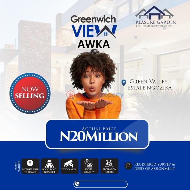 Residential Land For Sale Greenwich View Estate Two Minutes From Green Valley Estate By Rock Land Estate Awka South Anambra