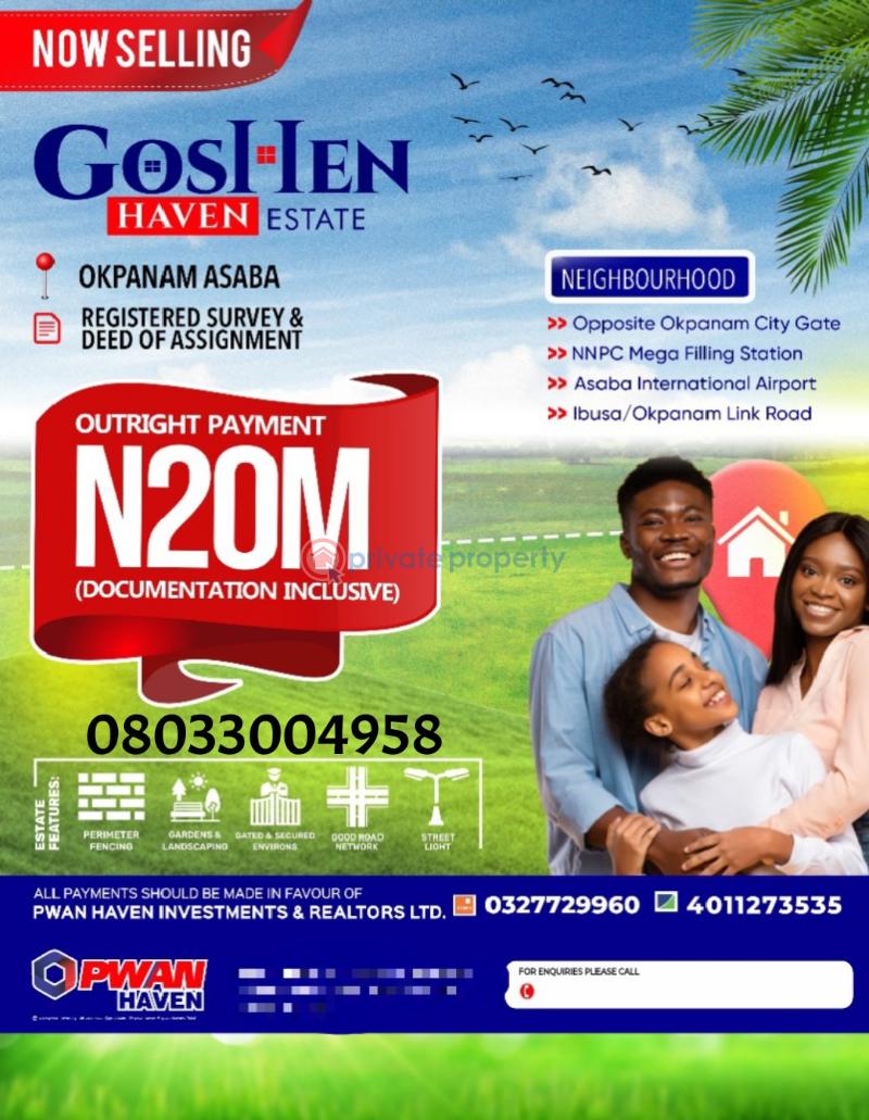 Residential Land For Sale Okpanam/ibusa Link Road Asaba Delta - 1