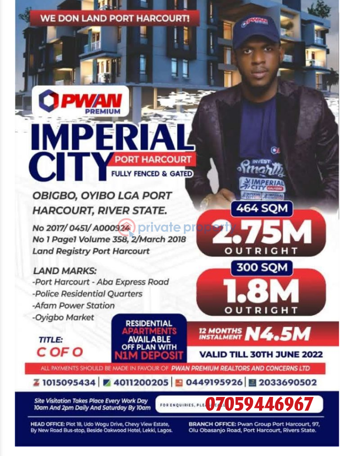 Land For Sale Obigbo,oyigbo Lga Portharcourt River State Port Harcourt