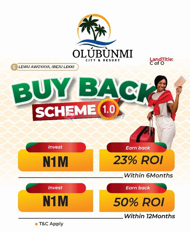 Residential Land For Sale Buyback Scheme With 50% Roi Within 12months And 23% Within 6months Awoyaya Ajah Lagos