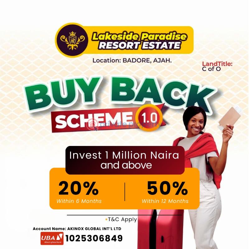 Mixed use Land For Sale Buyback Scheme With 50% Return On Investment Within 12months Badore Ajah Lagos