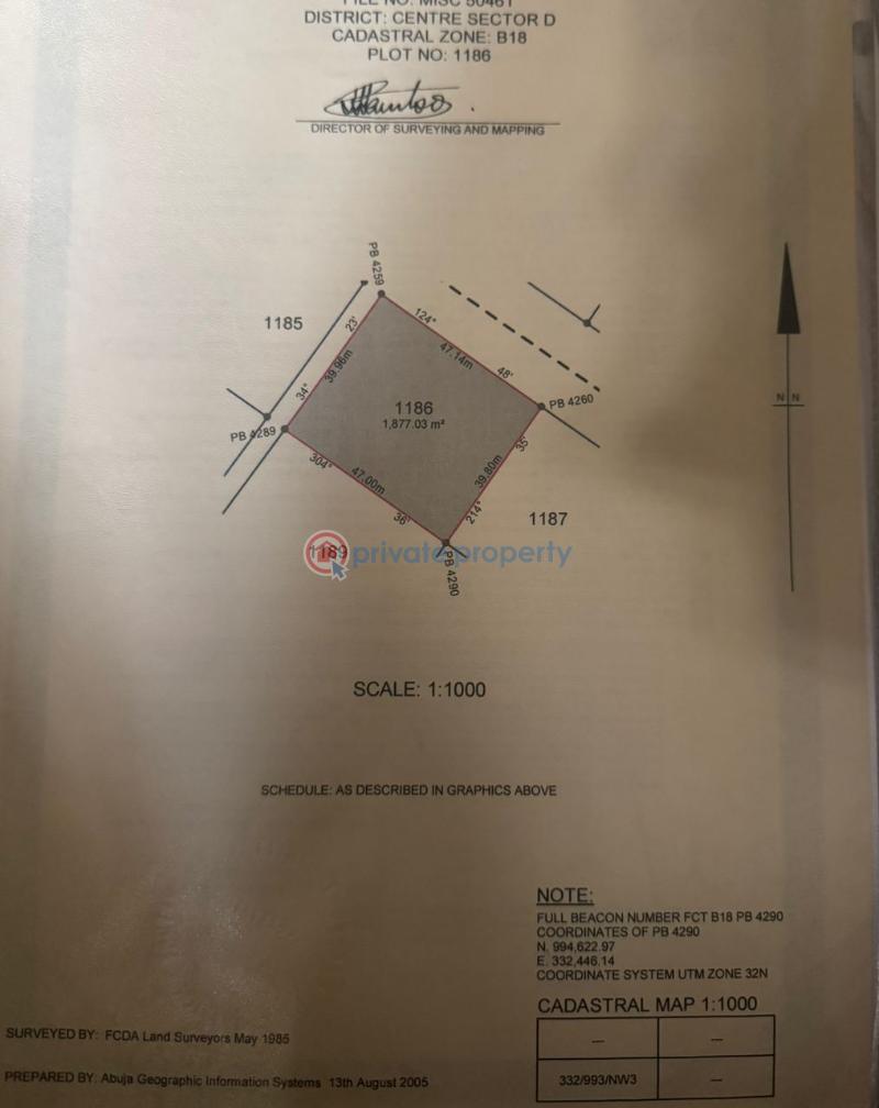 C of o Commercial Land For Sale It On A Tarred Road In Gudu. It Is On The Same Road With Fcmb That Is Beside Auto Parts Market Gudu. Gudu Abuja Phase 2