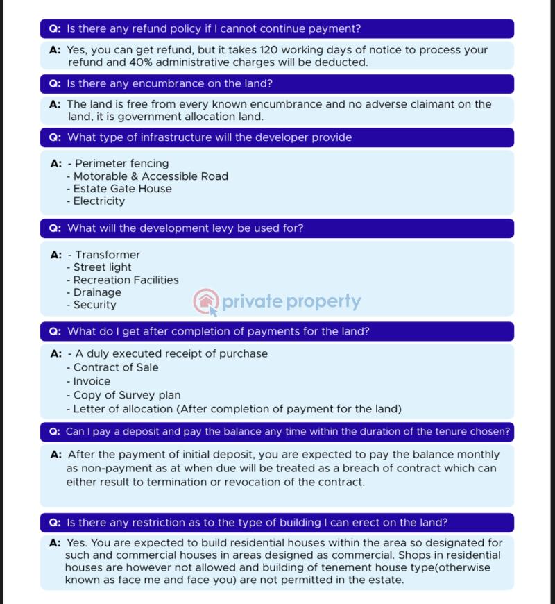 Land For Sale Ibeju Lekki, Estate Is 3 Minutes Drive From The Lekki Epe Express Way And It’s Very Close To The New Airport. Lagos Island  - 4