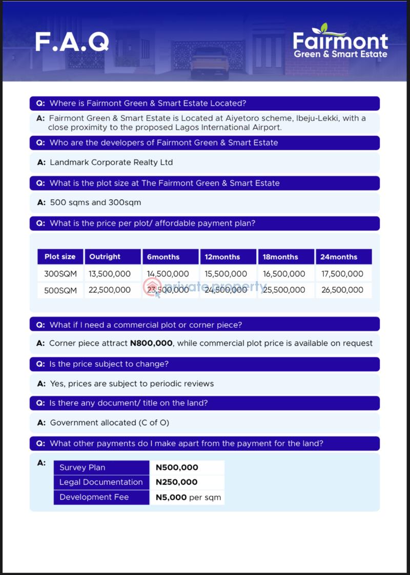 Land For Sale Ibeju Lekki, Estate Is 3 Minutes Drive From The Lekki Epe Express Way And It’s Very Close To The New Airport. Lagos Island  - 6