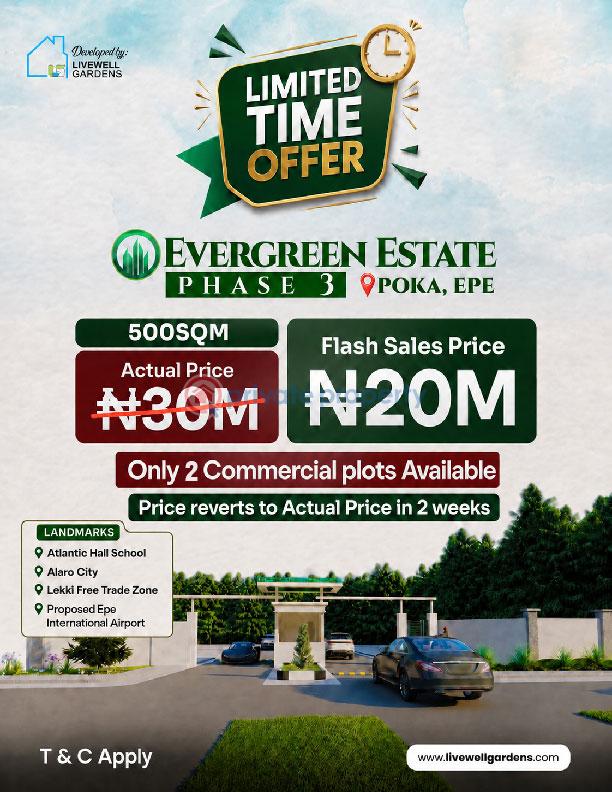 Commercial Property For Sale Evergreen Estate, Poka Directly Opposite Atlantic Hall School Epe Lagos - 6
