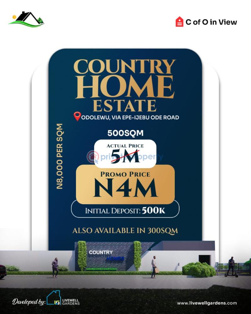 Mixed use Land For Sale Country Home Estate, Odolewu, Epe Ijebu Road. Epe Lagos - 5