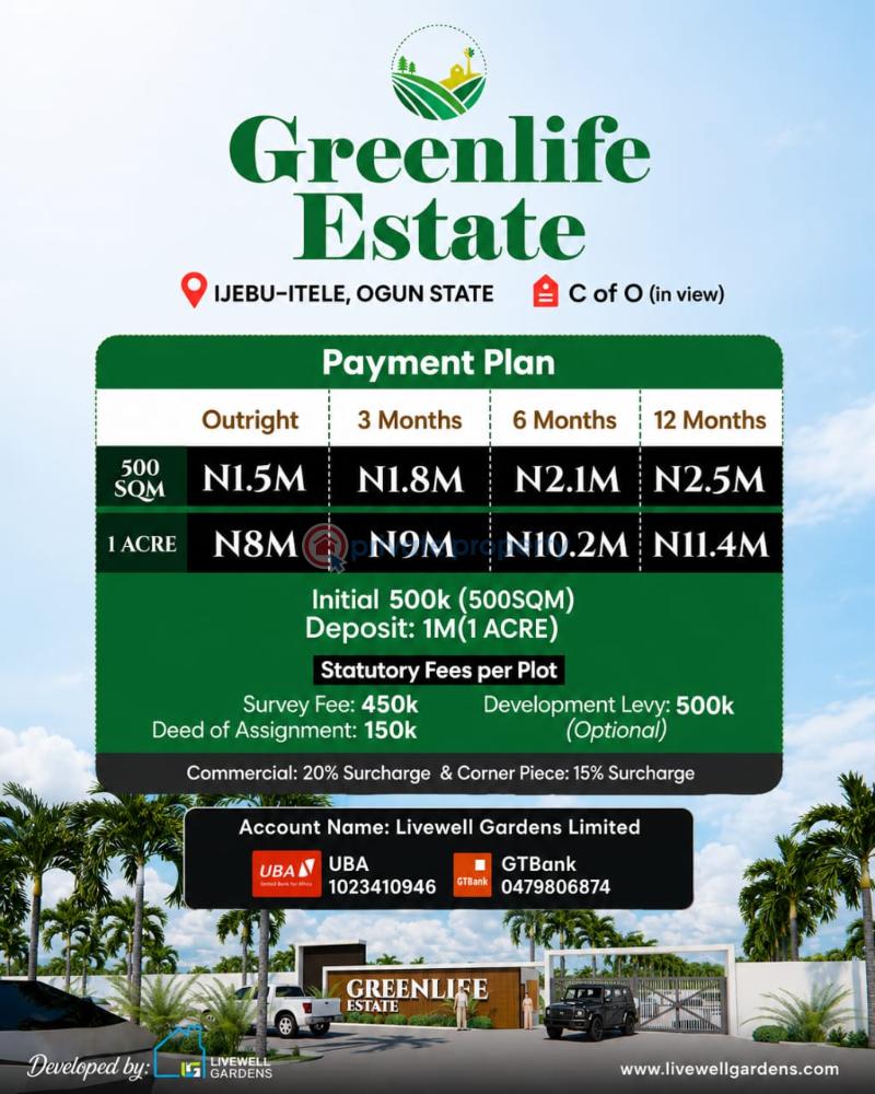 Mixed use Land For Sale Green Life Estate, St Anthony Anglican Church, Ijebu Itele Ijebu East Ogun - 4