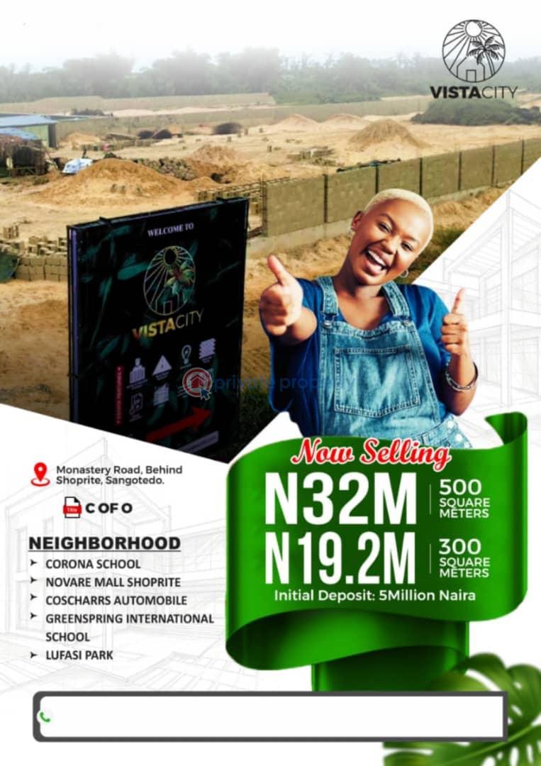 Mixed use Land For Sale Vista City Estate Monastery Road Less Than 5mins Drive From Shoprite Sangotedo Ajah Lagos
