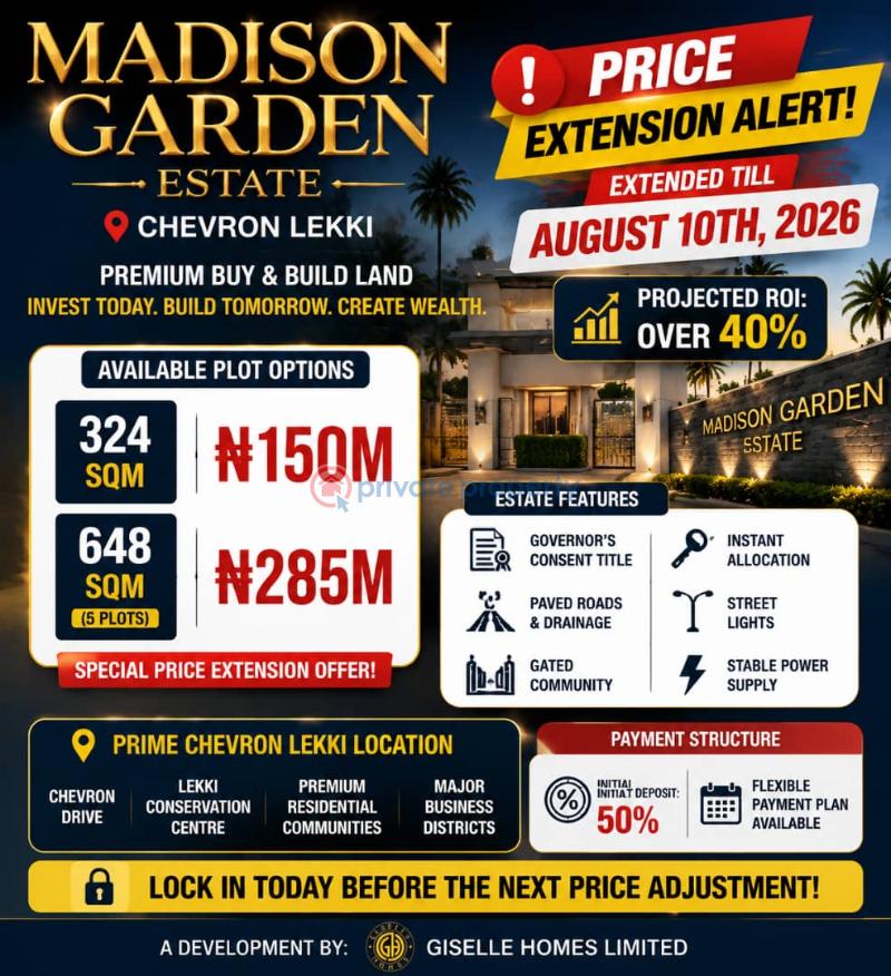 Residential Land For Sale Madison Gardens Estate Chevron Lekki Chevron Drive Lekki Lagos - 1