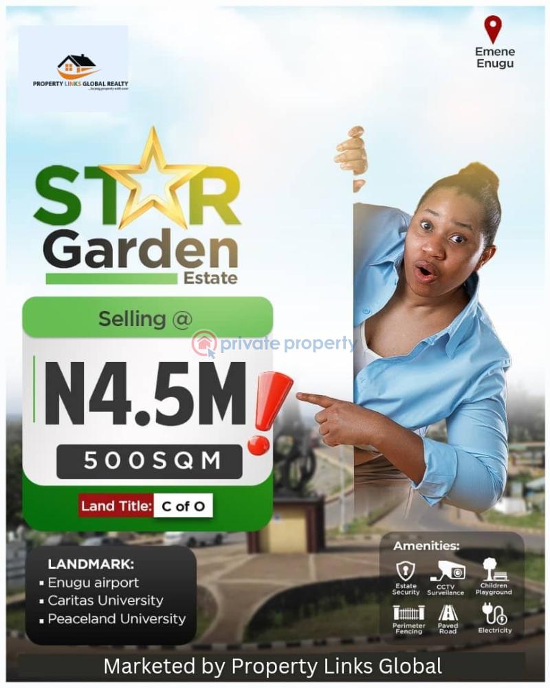 Residential Land For Sale Star Garden Estate At Federation Layout Emene Enugu Area  - 0