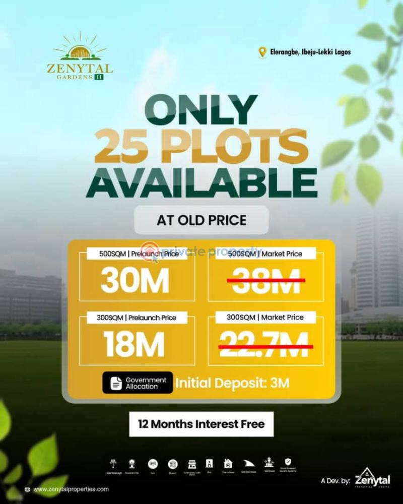Mixed use Land For Sale Zenytal Gardens Estate Beside Lekki Avana Phase Ii Eleran Igbe Ibeju-Lekki Lagos - 0