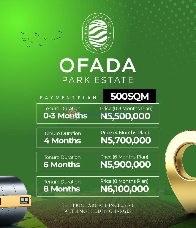 Mixed use Land For Sale Ofada Part Estate Close To Rccg Redemption Camp And Mountain Top University With Mowe Market, Ofada Technical College Ofada Ogun area  - 1