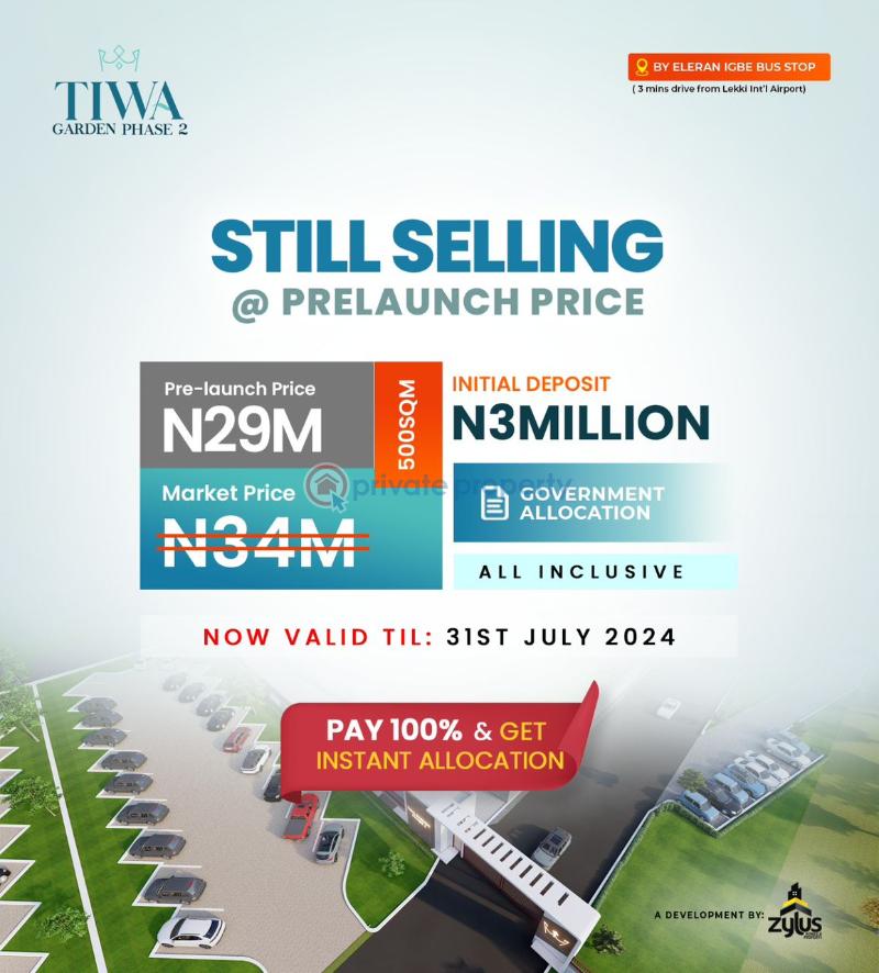 Residential Land For Sale Tiwa Gardens Estate, Itunu Residential Estate, Alaro City, New International Airport. Eleran Igbe Ibeju-Lekki Lagos - 3