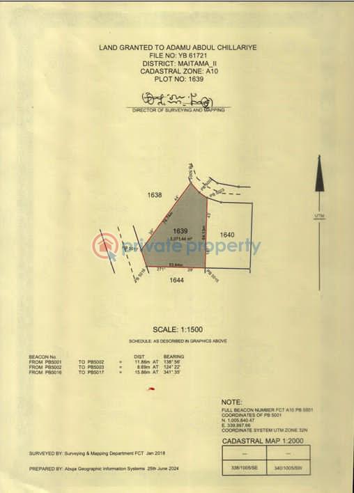 C of  o Commercial Land For Sale Maitama 2 Katampe Main Abuja Phase 2