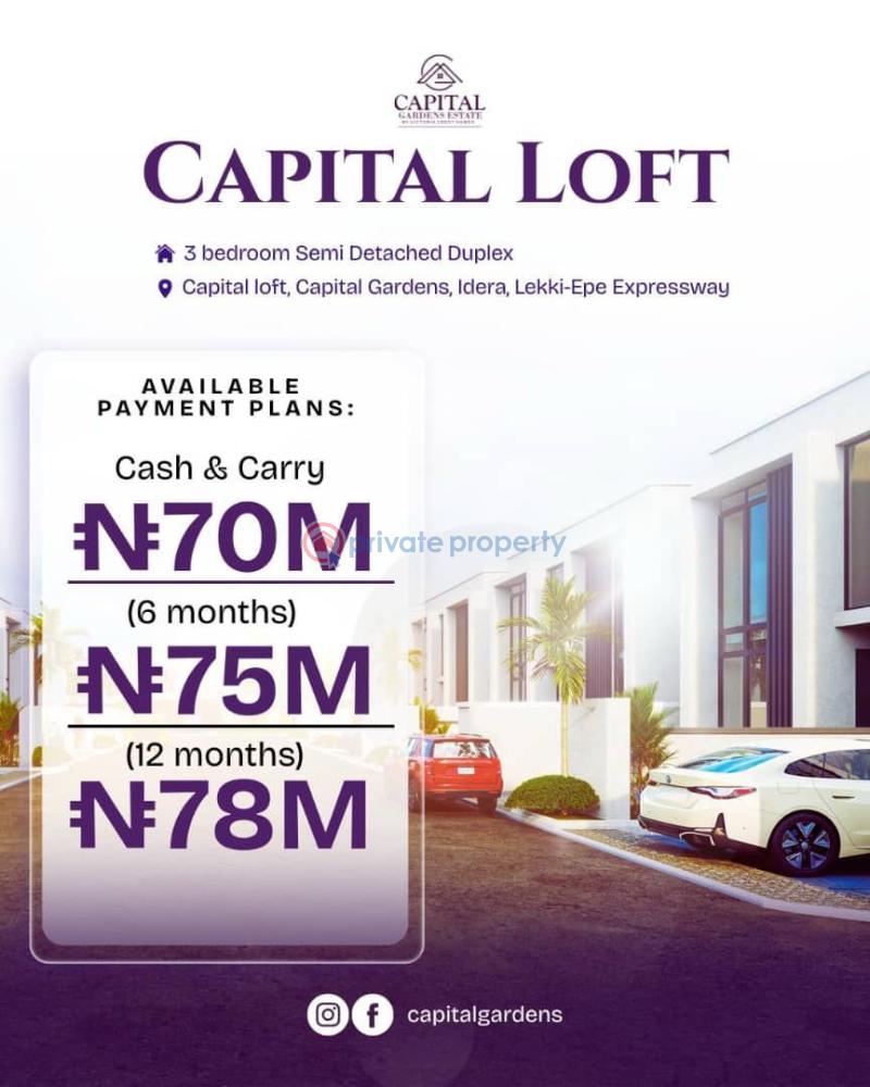 3 bedroom Semi detached Duplex For Sale Idera Scheme Eleko Ibeju-Lekki Lagos